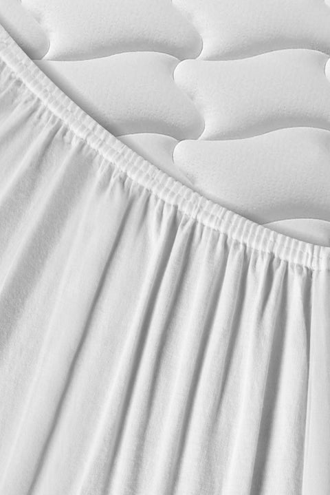 Beyaz Tek Kişilik Fitted / Lastikli Pamuk Çarşaf