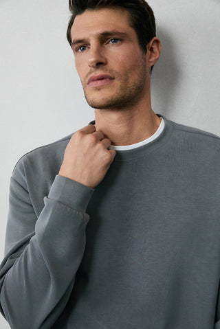  Koyu Antrasit Uzun Kol Bisiklet Yaka 2'li Modal Eşofman Takımı