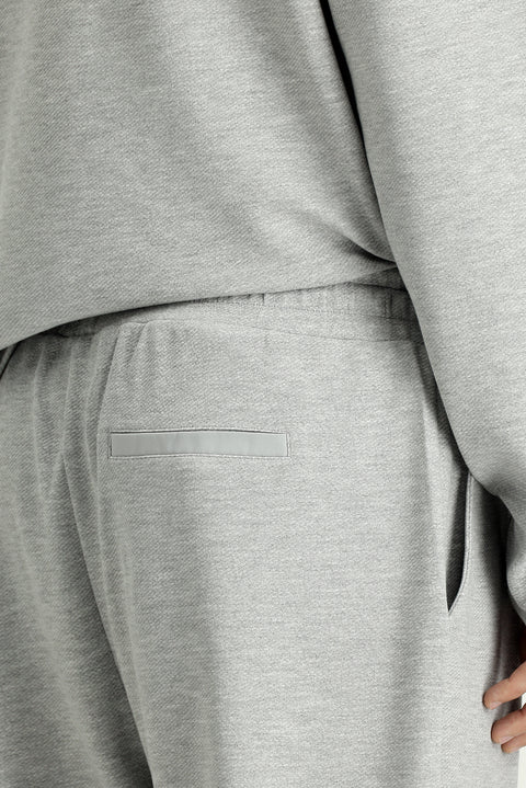 Orta Gri Melanj Uzun Kol Bisiklet Yaka 3'lü Şortlu Pijama Seti