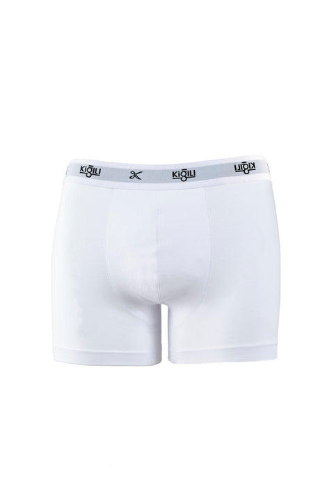 Beyaz Exclusive Bambu 2'li Boxer Seti