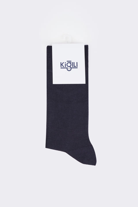 Koyu Lacivert Yumuşak Dokulu Likralı Esnek Bambu Karışımlı Çorap