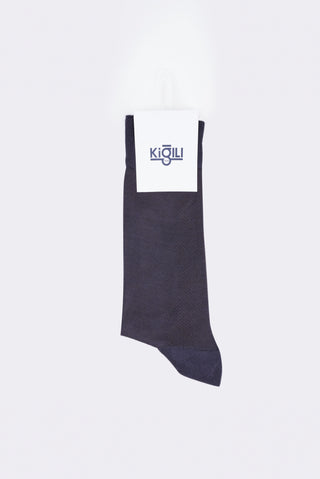  Koyu Lacivert Bambu Desenli Çorap