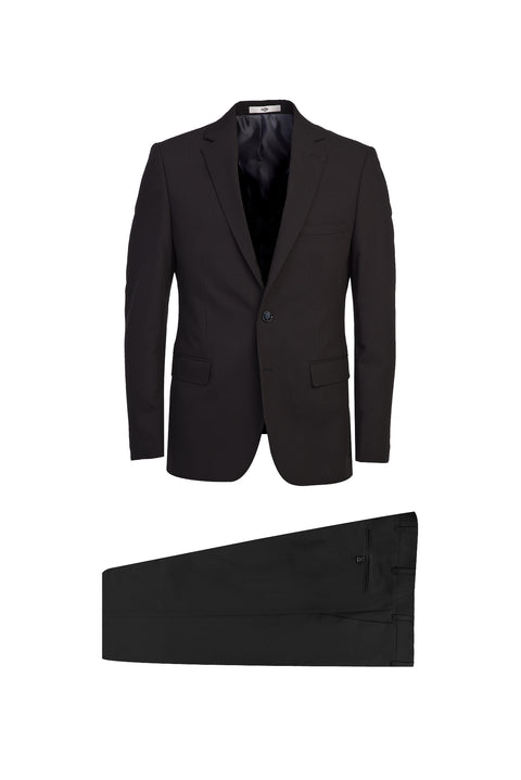 Siyah 7 Drop Slim Fit Dar Kesim Takım Elbise