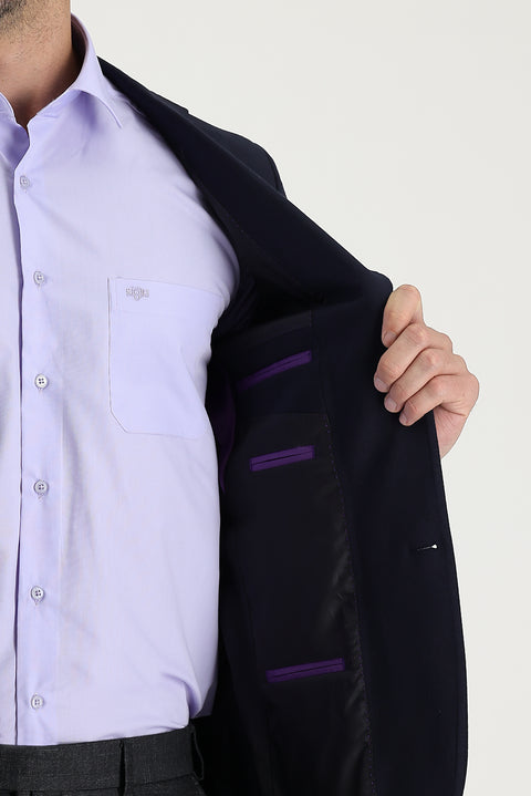 Koyu Lacivert 6 Drop Regular Fit Standart Kesim AK POLVİS BLAZER CEKET