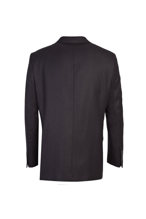 Siyah 4 Drop Relaxed Fit Rahat Kesim Klasik Kuşgözü Ceket