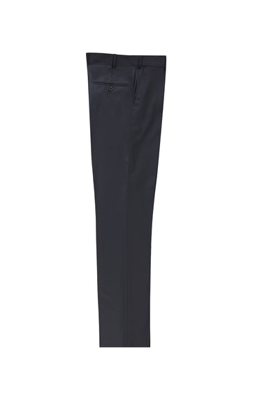 Siyah Lacivert Regular Fit Yünlü Klasik Kumaş Pantolon