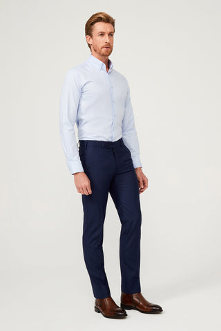  Açık Mavi Uzun Kol Slim Fit Dar Kesim Pamuk Gömlek