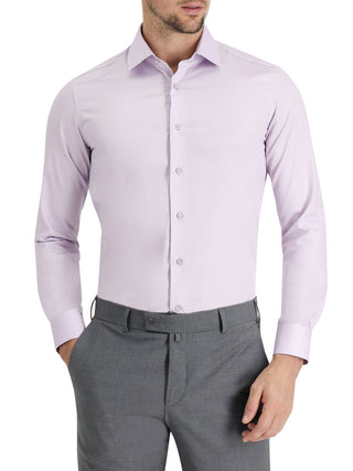  Lila Uzun Kol Non Iron Slim Fit Dar Kesim Gömlek-Ki??l?