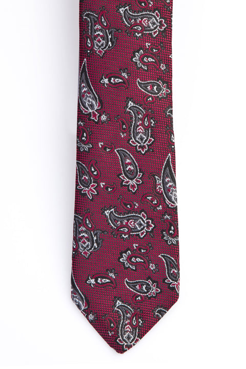 Vişne Desenli Kravat