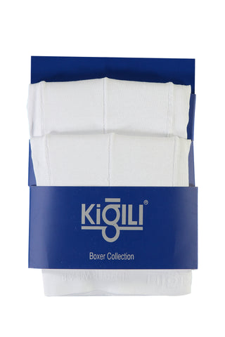  Beyaz Büyük Beden 2'li Süprem Pamuklu Boxer Seti