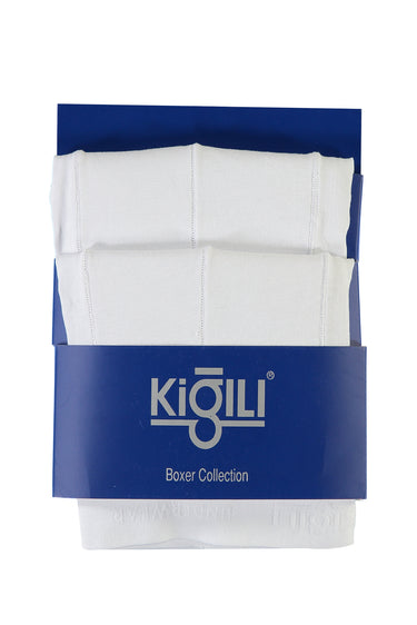  Beyaz Büyük Beden 2'li Süprem Pamuklu Boxer Seti