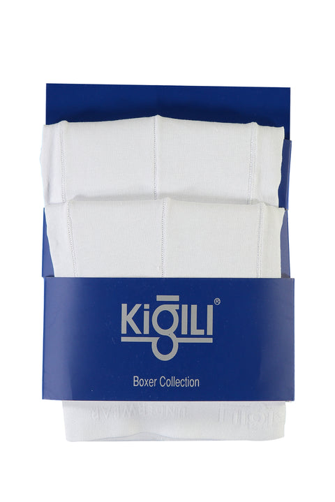 Beyaz Büyük Beden 2'li Süprem Pamuklu Boxer Seti