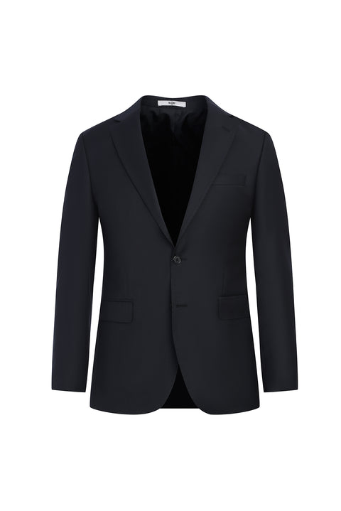 Siyah 7 Drop Slim Fit Dar Kesim Yünlü Takım Elbise