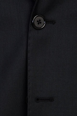  Siyah 7 Drop Slim Fit Dar Kesim Yünlü Takım Elbise
