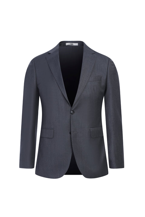 Açık Füme 7 Drop Slim Fit Dar Kesim Yünlü Takım Elbise