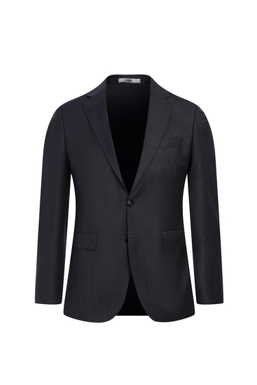 Koyu Füme Slim Fit Dar Kesim Yünlü Takım Elbise