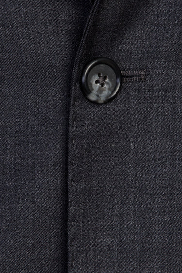 Koyu Füme Slim Fit Dar Kesim Yünlü Takım Elbise