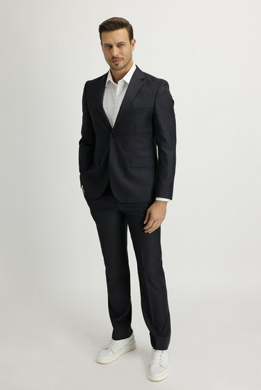 Koyu Füme Slim Fit Dar Kesim Klasik Takım Elbise