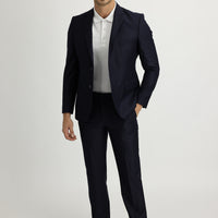 Orta Lacivert Slim Fit Dar Kesim Takım Elbise