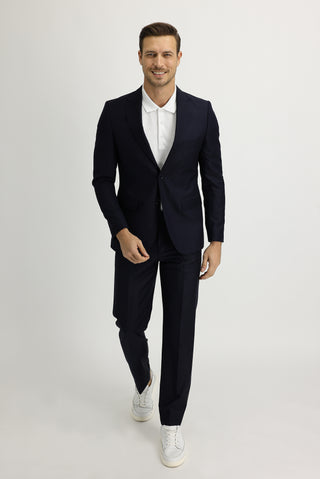  Koyu Lacivert 4 Drop Relaxed Fit Rahat Kesim Takım Elbise
