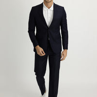 Koyu Lacivert Slim Fit Dar Kesim Takım Elbise