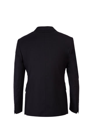  Siyah 7 Drop Slim Fit Dar Kesim Kruvaze Takım Elbise