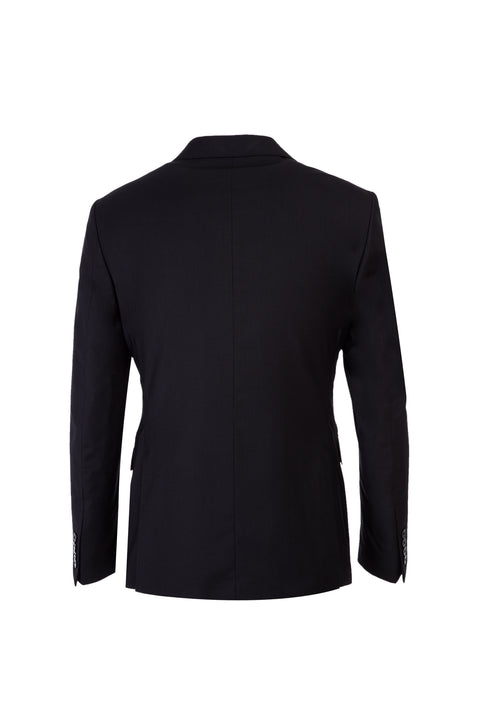 Siyah 7 Drop Slim Fit Dar Kesim Kruvaze Takım Elbise