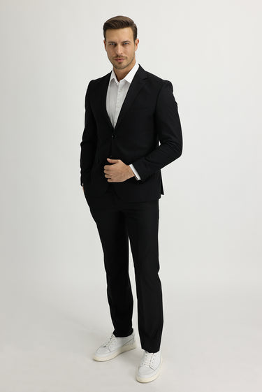 Siyah Slim Fit Dar Kesim Takım Elbise