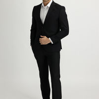 Siyah Relaxed Fit Rahat Kesim Klasik Takım Elbise