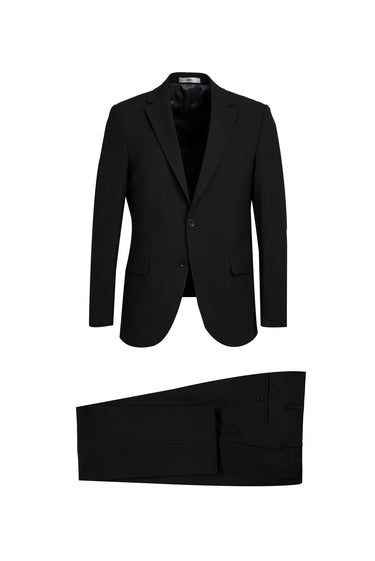 Siyah Relaxed Fit Rahat Kesim Klasik Takım Elbise