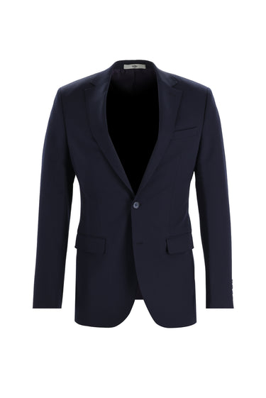 Koyu Lacivert Regular Long Fit Uzun Klasik Kesim Takım Elbise