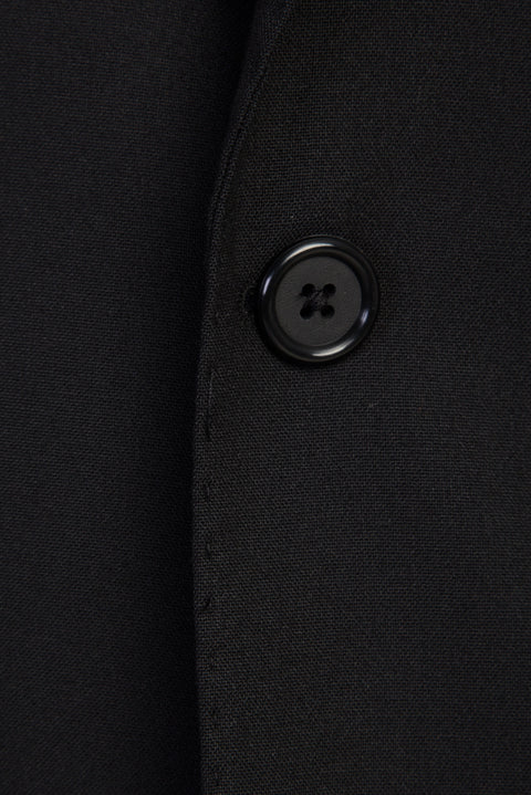Siyah 7 Drop Slim Fit Dar Kesim Yünlü Takım Elbise