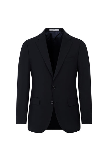 Siyah 6 Drop Regular Fit Standart Kesim Yünlü Klasik Takım Elbise