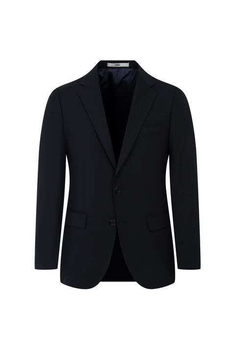 Siyah 6 Drop Regular Fit Standart Kesim Yünlü Takım Elbise