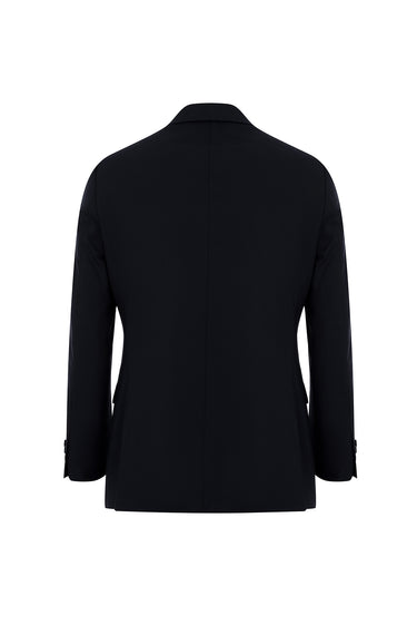 Siyah 6 Drop Regular Fit Standart Kesim Yünlü Klasik Takım Elbise