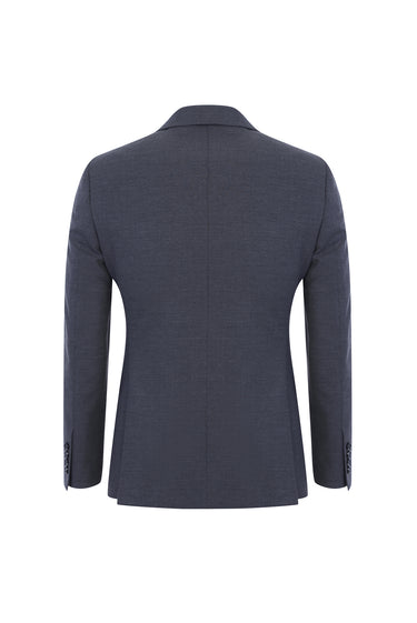 Açık Füme Slim Fit Dar Kesim Yünlü Takım Elbise