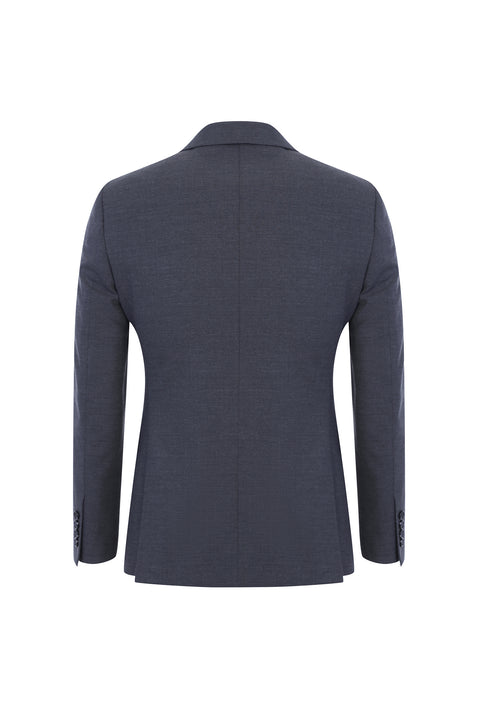 Açık Füme 7 Drop Slim Fit Dar Kesim Yünlü Takım Elbise