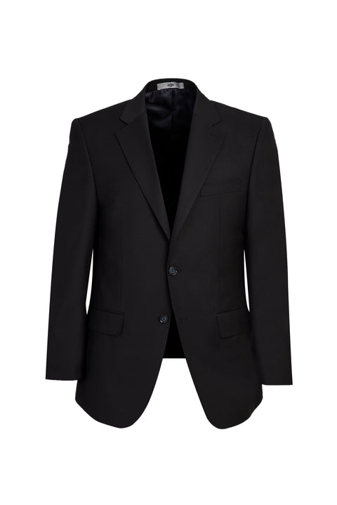 Siyah 4 Drop Relaxed Fit Rahat Kesim Yünlü Takım Elbise