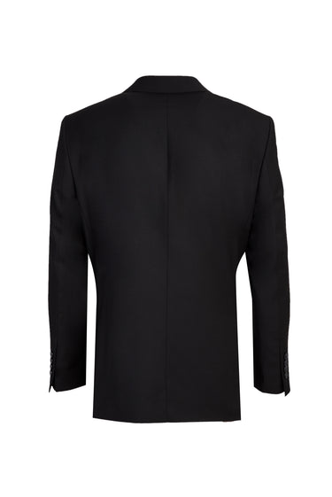 Siyah Slim Fit Dar Kesim Yünlü Takım Elbise
