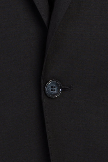 Siyah Slim Fit Dar Kesim Yünlü Takım Elbise