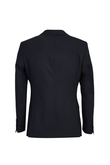 Siyah Lacivert Slim Fit Dar Kesim Yünlü Takım Elbise