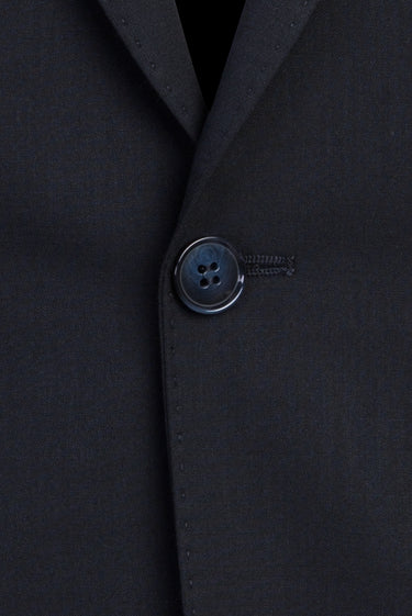 Siyah Lacivert 4 Drop Relaxed Fit Rahat Kesim Yünlü Klasik Takım Elbise