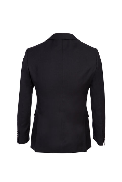 Siyah 6 Drop Regular Fit Standart Kesim Yünlü Takım Elbise