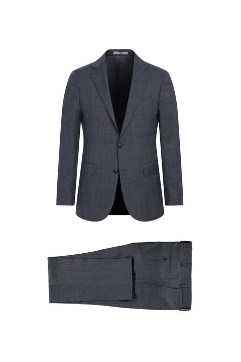 Açık Füme 6 Drop Regular Fit Standart Kesim Yünlü Takım Elbise