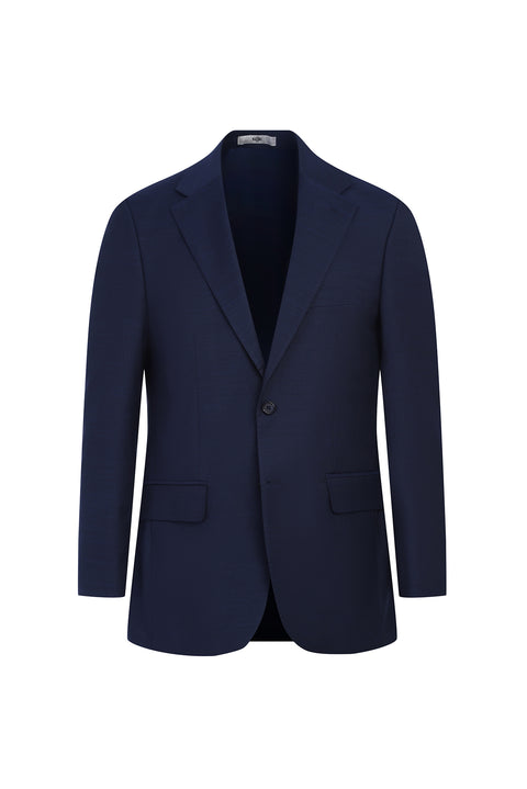 Koyu Lacivert 4 Drop Relaxed Fit Rahat Kesim Yünlü Takım Elbise