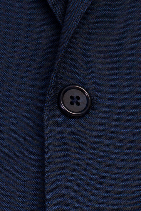 Koyu Lacivert 4 Drop Relaxed Fit Rahat Kesim Yünlü Takım Elbise