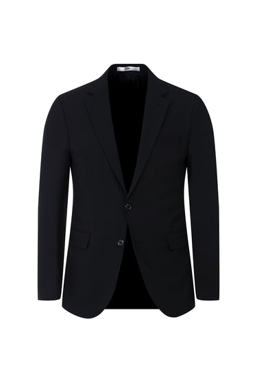 Siyah Slim Fit Dar Kesim Yünlü Takım Elbise