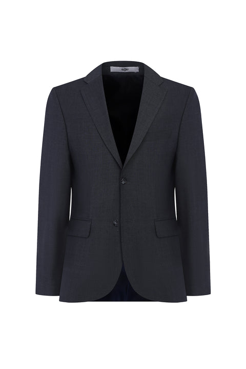 Koyu Füme 4 Drop Relaxed Fit Rahat Kesim Yünlü Takım Elbise