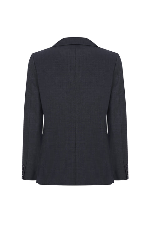 Koyu Füme 4 Drop Relaxed Fit Rahat Kesim Yünlü Takım Elbise