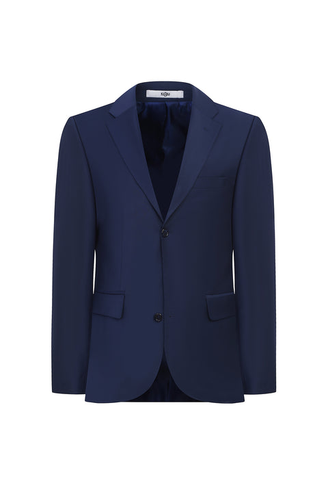 Dark Navy 4-Drop Relaxed Fit Wool Suit